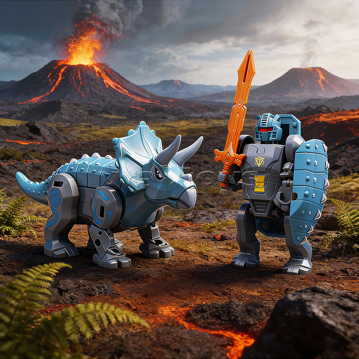 Робот "Свирепый динозавр" трансформирующийся, в коробке