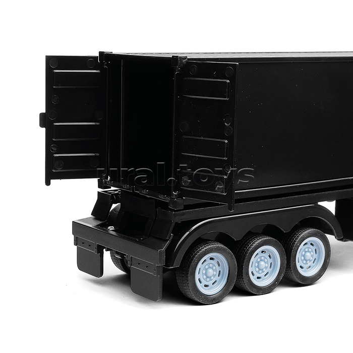 Набор машин "Контейнеровоз "Динозавры" с машинками и дорожными знаками, в коробке