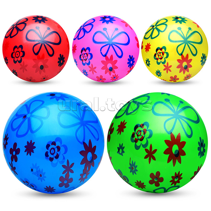 Мяч надувной PVC "Бабочка" 22,5 см., 60 гр. (цвет микс)