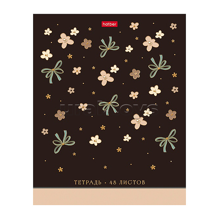 Тетрадь 48л. клетка "Модный шик" А5ф  60-65г/кв.м на скобе обл. мел.картон мат.ламин. 3D фольга