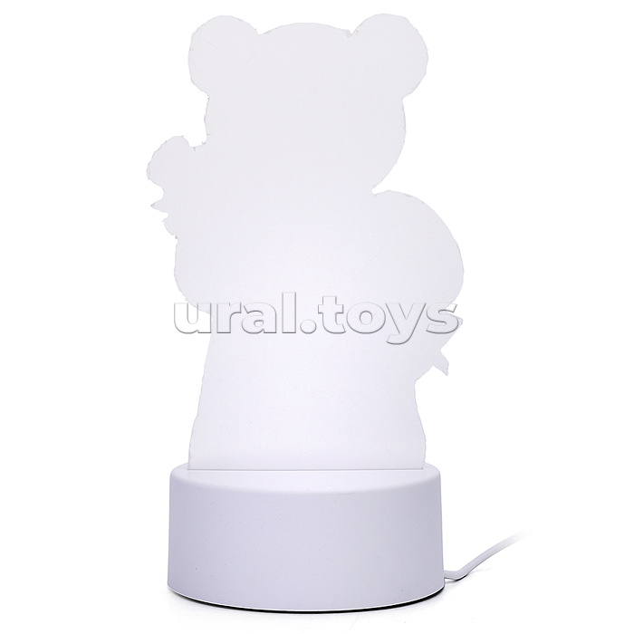 Набор для творчества  "Доска для рисования-светильник Мишка" в коробке