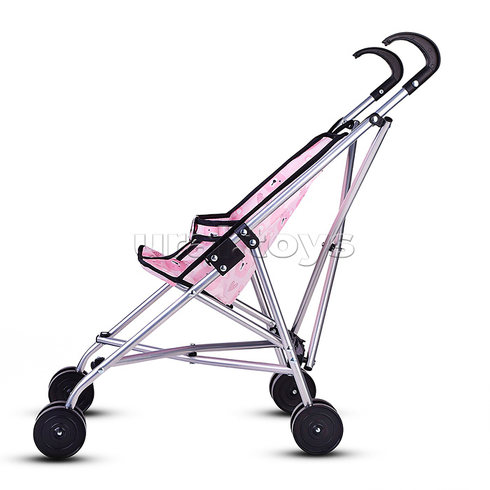 Коляская кукольная трость, металлическая , принт мишки