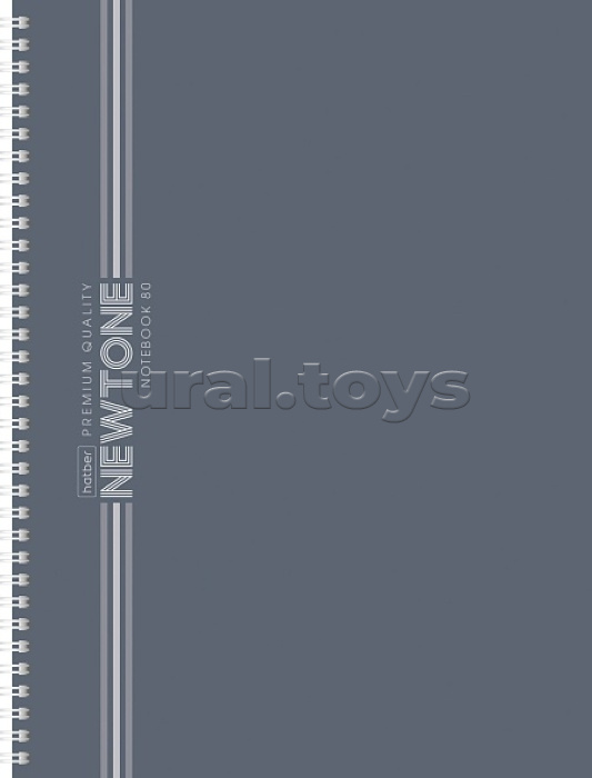 Тетрадь 80л. А4 линия "Серый агат" на гребне Soft-touch NEWtone Pastel Premium