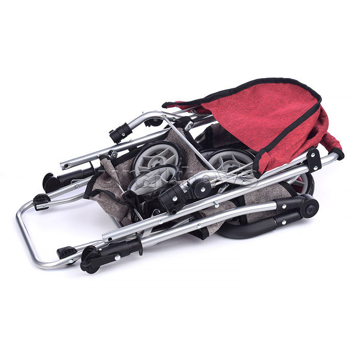 Коляска для кукол металлическая, для двух кукол, в коробке