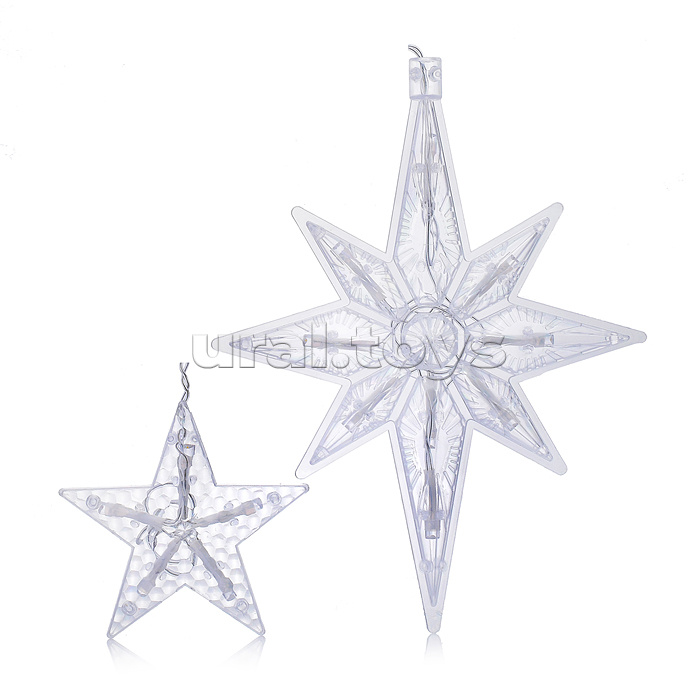 Электрогирлянда-занавес светодиодная "Звезды", цветная