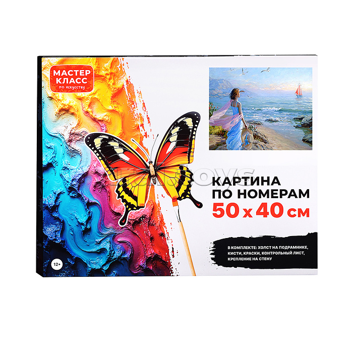 Набор для рисования "Картина по номерам 40х50 см. Алые паруса"
