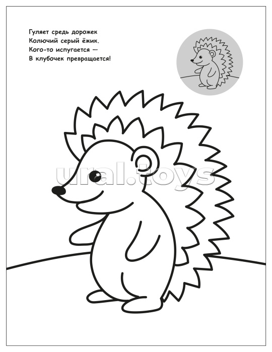 Раскраска для малышей с наклейками. В лесу