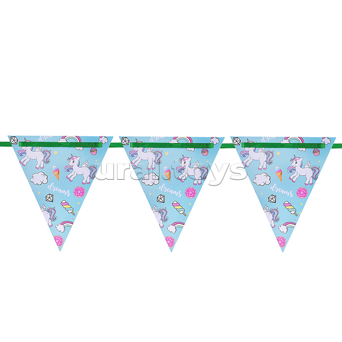 Флажки-растяжка "Сладость единорога"