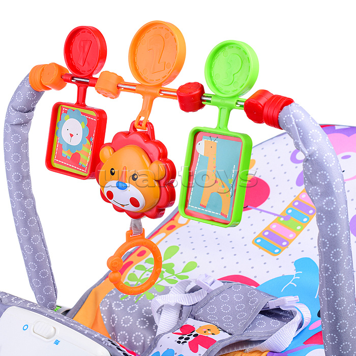 Шезлонг детский "Зоопарк-2" в коробке