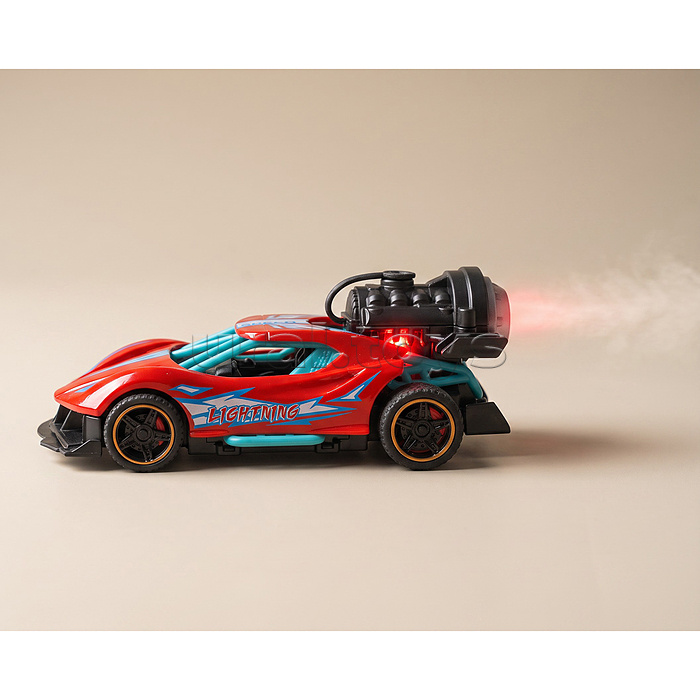 Гоночная машинка свет, звук с имитацией дыма, 1:32, Speed Racing, красная