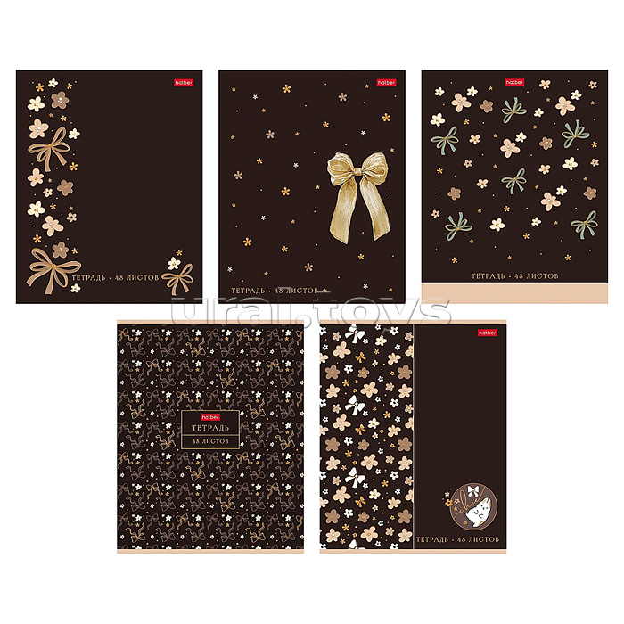 Тетрадь 48л. клетка "Модный шик" А5ф  60-65г/кв.м на скобе обл. мел.картон мат.ламин. 3D фольга