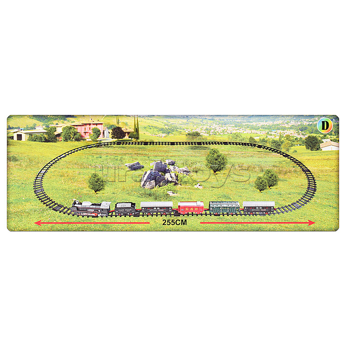 Железная дорога "Train electric steam-3" в коробке