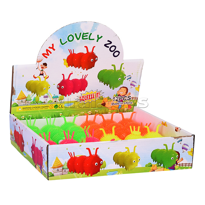 Игрушка-пищалка "Гусеница" в коробке