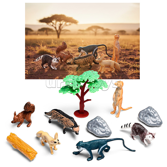 Набор животных "Лесной отряд" в пакете
