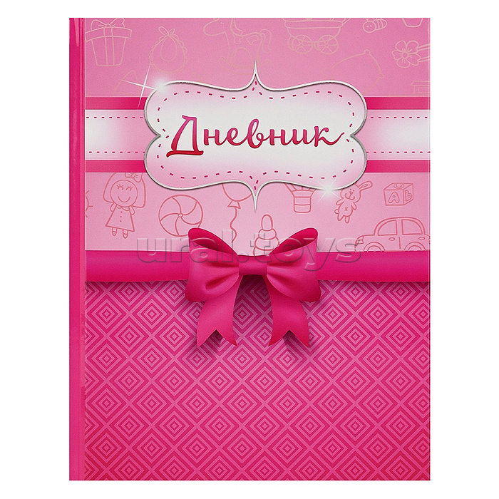 Дневник 1-4кл, тв обл .глянц/лам, 48л, Calligrata "Розовый бант"