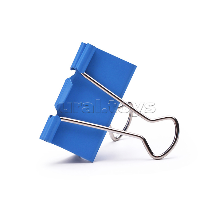 Зажимы для бумаг 41 мм 15 шт., пластиковая коробка, цветные