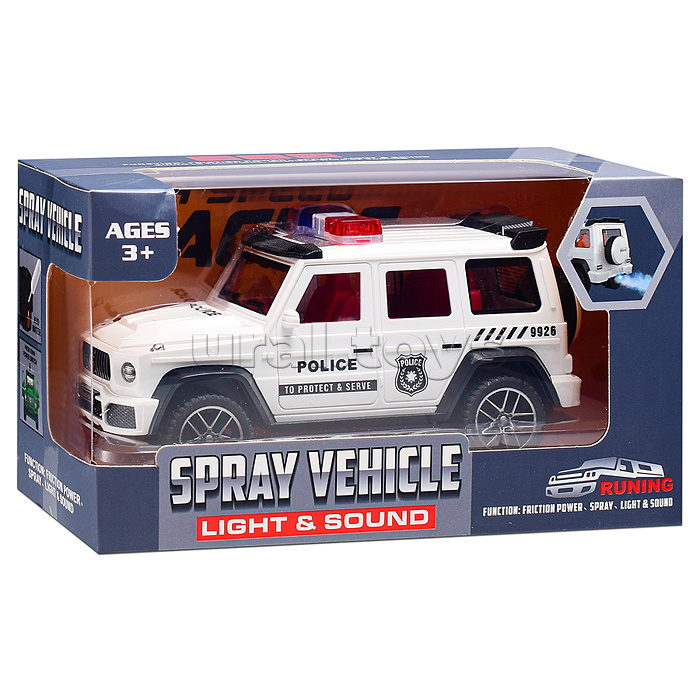 Машина "Полицейская машина" (свет, звук, спрей) в коробке