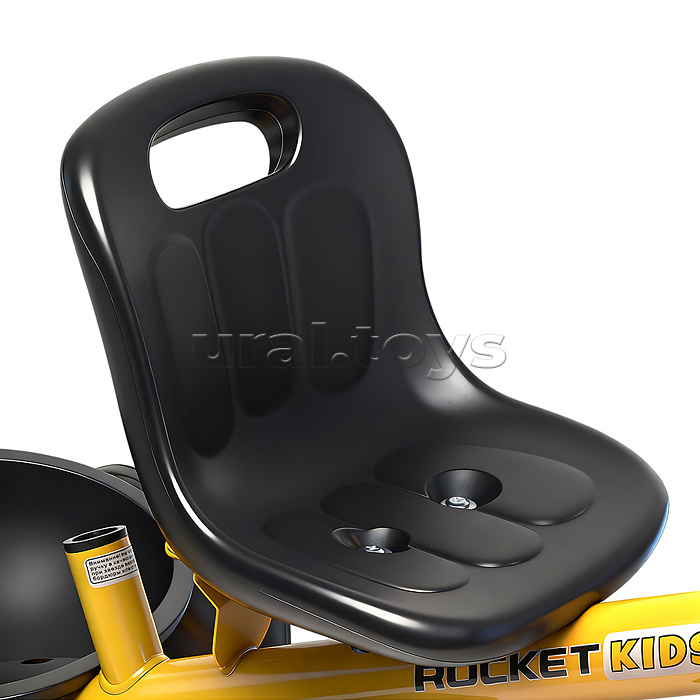 Велосипед трехколесный Rocket 107NEW, колеса EVA 10"/8", цвет желтый