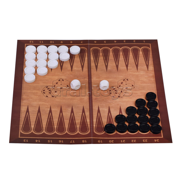 Игра настольная 3 в 1: шашки, шахматы, нарды