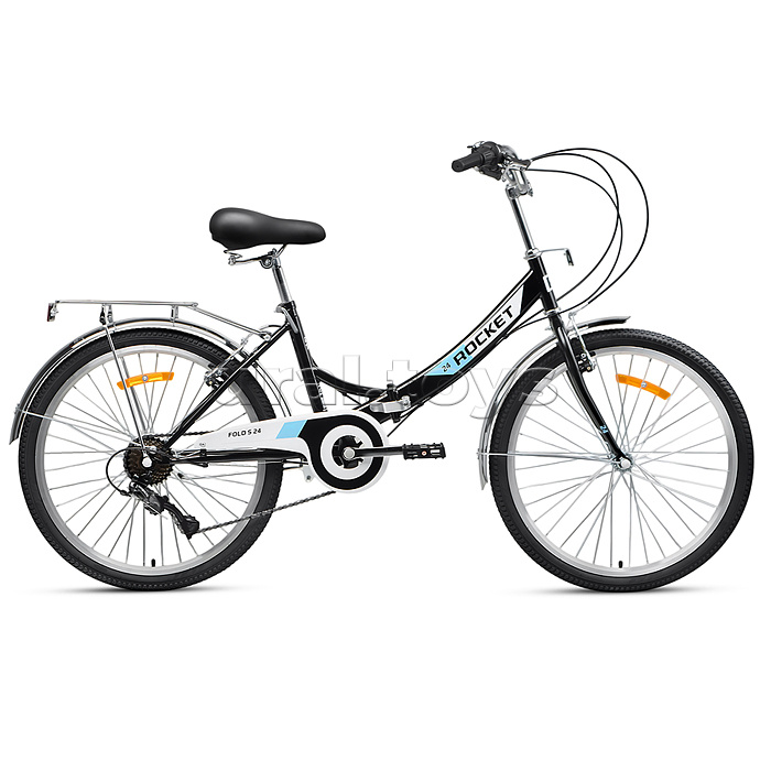 Велосипед 24" Rocket City Fold S 24, цвет черный, размер 16"