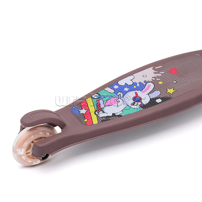 Самокат трёхколёсный ROCKET колёса PU, цвет коричневый