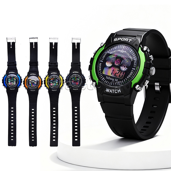 Часы игрушечные "Спорт" черные