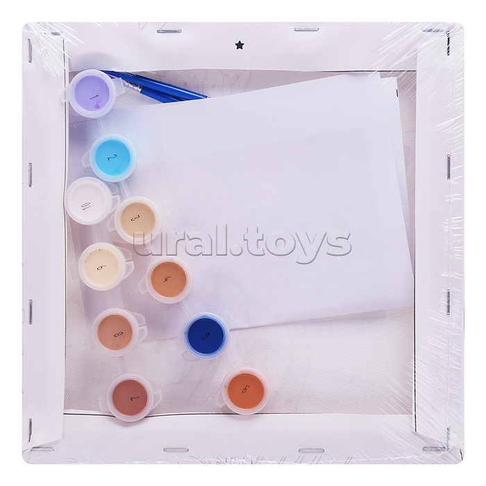 Картина по номерам "Бабочка на носу" 20х20см