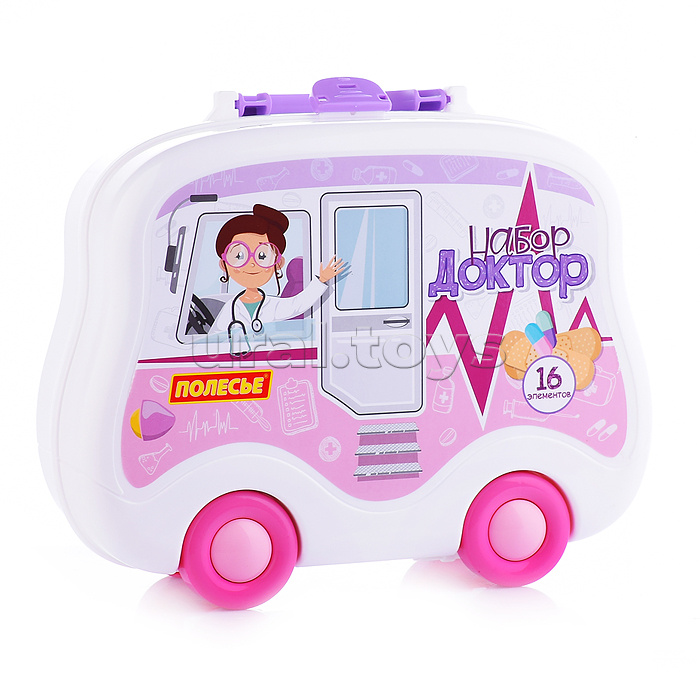 Набор "Доктор №18" (16 элементов) (в чемоданчике на колёсиках)
