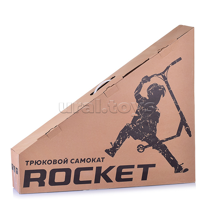 Самокат трюковый ROCKET,колеса PU/пластик 100 мм,ABEC 7, зелёный