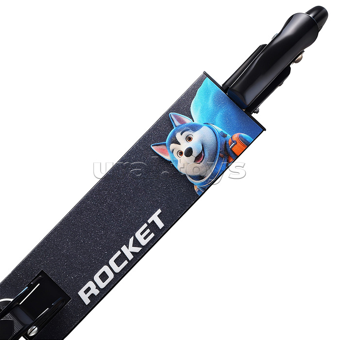 Самокат 2-х колесный ROCKET,колеса PU/ 125 мм, ABEC 7, черный (в пакете)