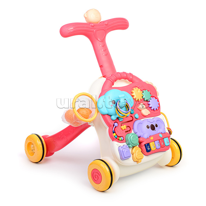 Игровой центр-Каталка "Слоник и коала" цвет красный, в коробке