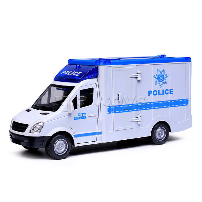 Машина "Rescue service" свет, звук) цвет синий, в коробке