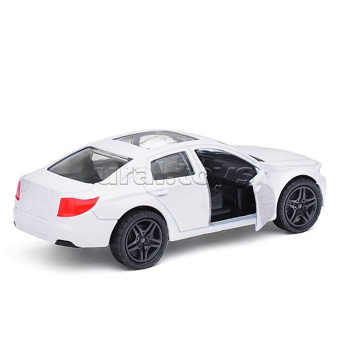Белая инерционная машинка с люком, die-cast, 1:32, открывающиеся двери Белая инерционная машинка с люком, die-cast, 1:32, открывающиеся двери