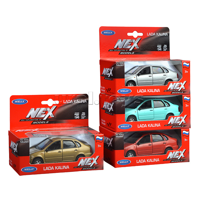Машинка 1:38 LADA Kalina, пруж. мех., цвет в асс. Машинка 1:38 LADA Kalina, пруж. мех., цвет в асс.