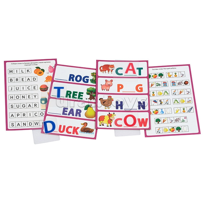 Пластиковое лото для малышей (нов) 5+ Английская азбука. English. Подбираем буквы, учим слова