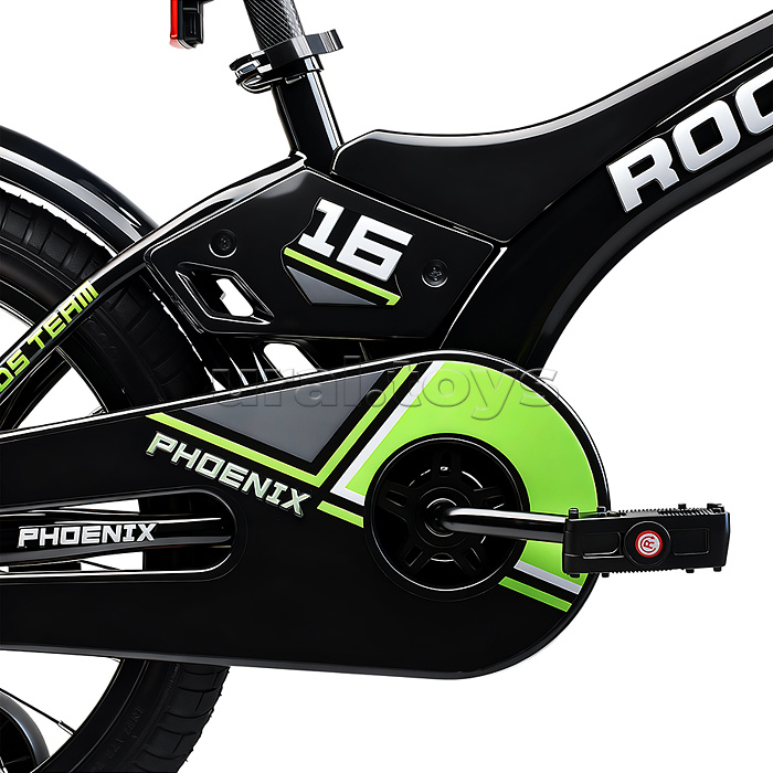 Велосипед 16" Rocket Phoenix, цвет черно/зеленый