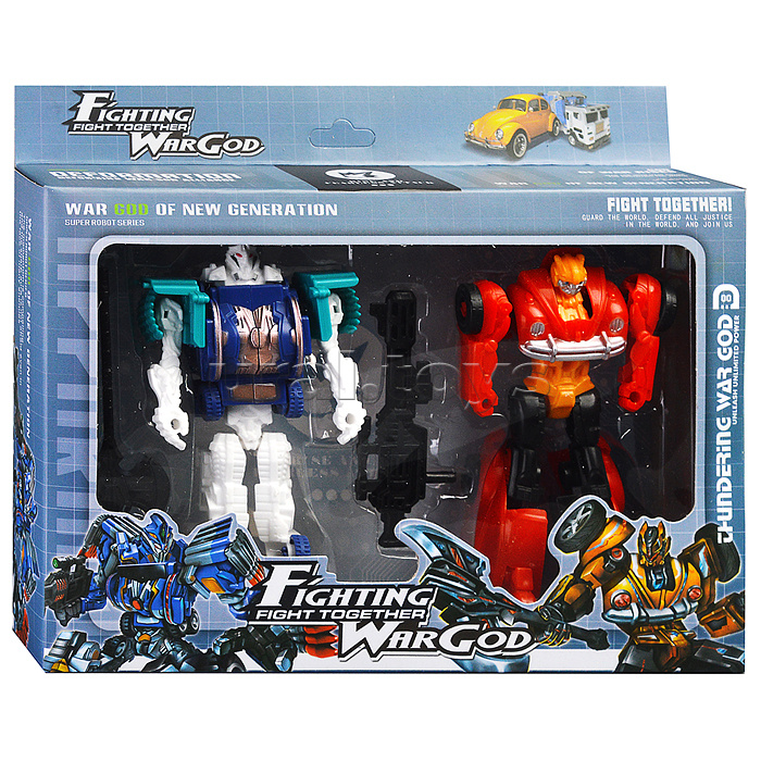 Набор роботов "Война героев" трансформирущихся, в коробке