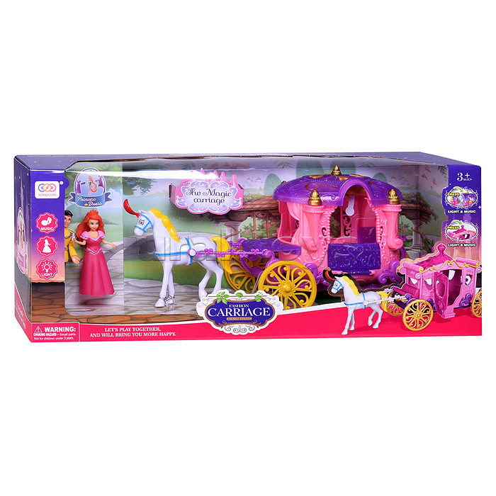 Набор карета "Путешествие в сказку-1" свет, звук, в коробке