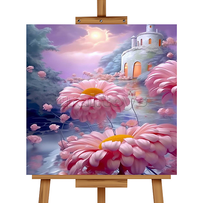 Мозаика алмазная "Загадочные цветы" 20*20см