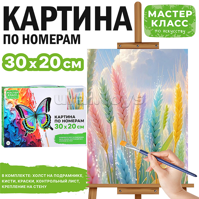 Набор для рисования "Картина по номерам 20*30 см. Цветные колоски"