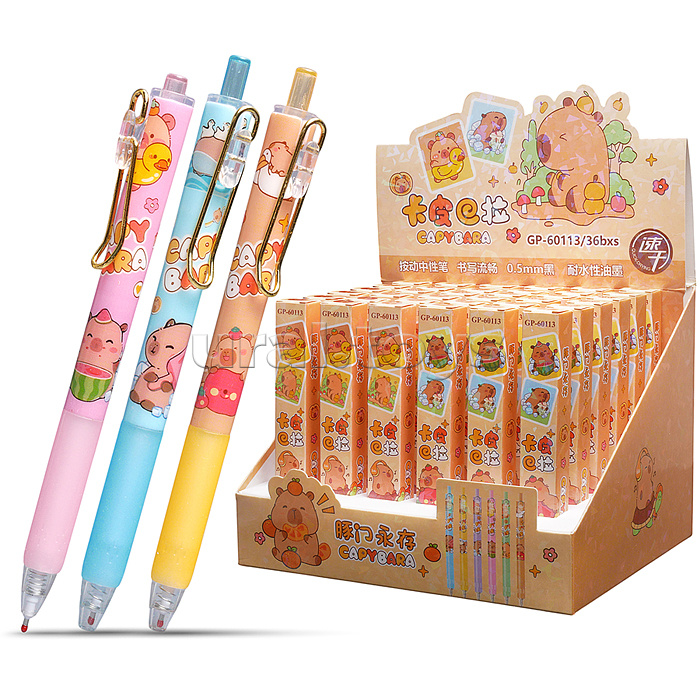 Ручка гелевая автоматическая Капибара, 0,5 мм, цвет чернил синий, микс 6 ароматов (орхидея, лавра, лаванда, вишня, жасмин, мята)