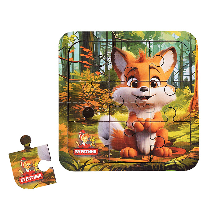 Игрушка деревянная пазл 10*10 см. терм. пакет Игрушка деревянная пазл 10*10 см. терм. пакет