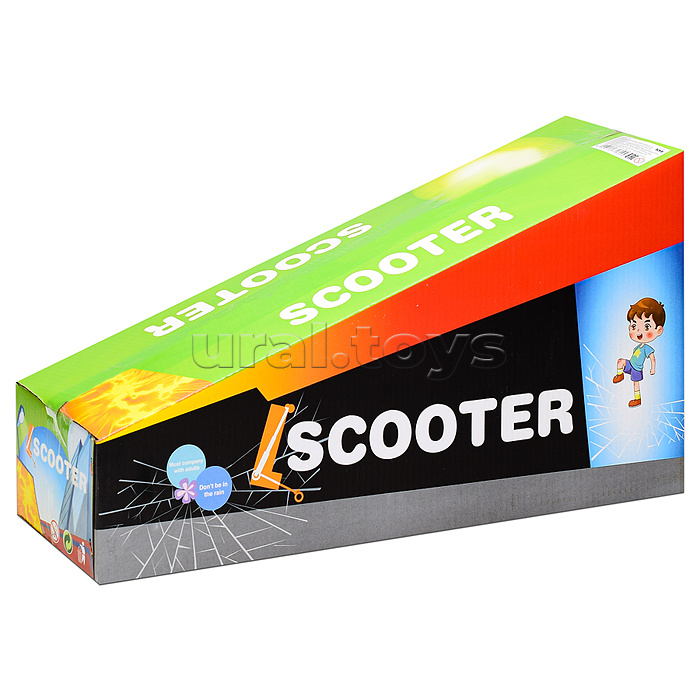 Самокат 3-х кол., красный, PU, в коробке