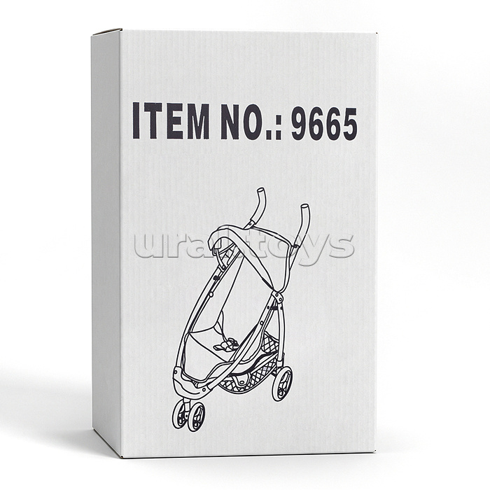 Коляская кукольная трость, металлическая, 3-х колесная, с корзиной и козырьком