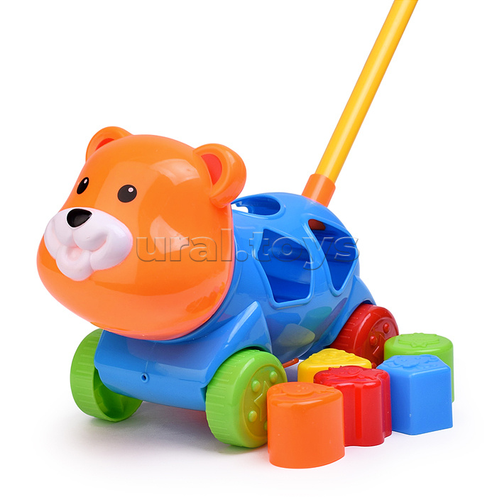 Каталка 9203 "Медведь" (головоломка с блоками) в пакете