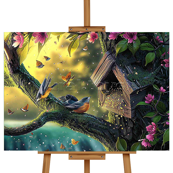 Мозаика алмазная "Скворечник" 30*40см