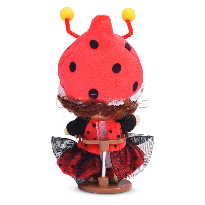 Виниловая кукла Baby Cute Flower с подставкой, 10 см "Божья Коровка"