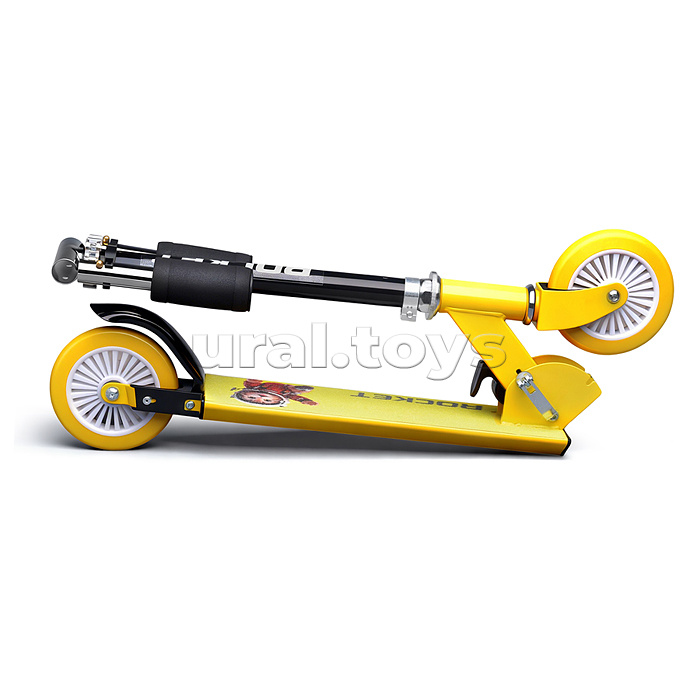 Самокат 2-х колесный ROCKET,колеса PU/ 125 мм, ABEC 7, жёлтый (в пакете)