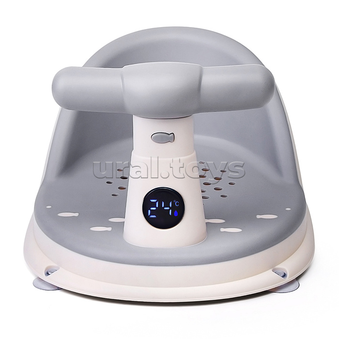 Детский стульчик - сиденье с термометром (серый)