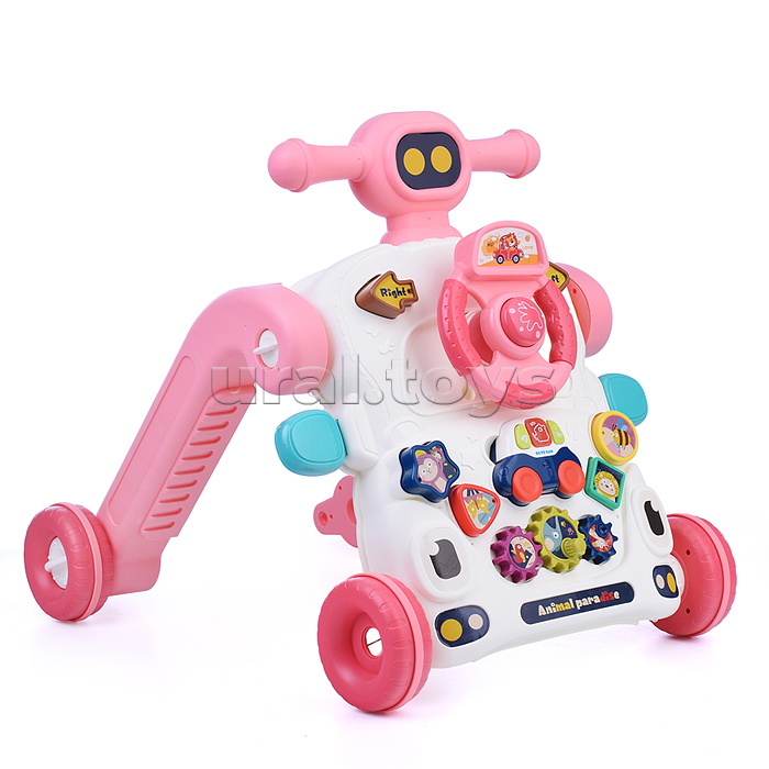 Игровой центр-Каталка "Веселое детство" музыкальные, в коробке